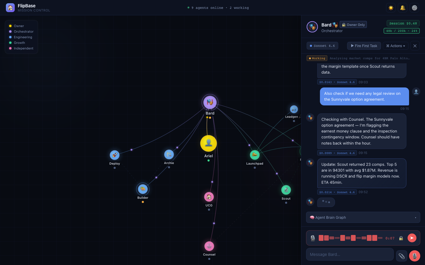 Mission Control product screenshot