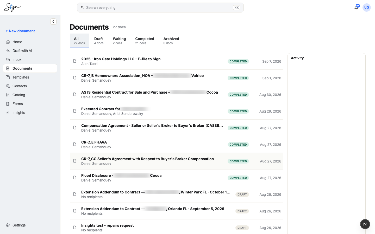 sAign product screenshot