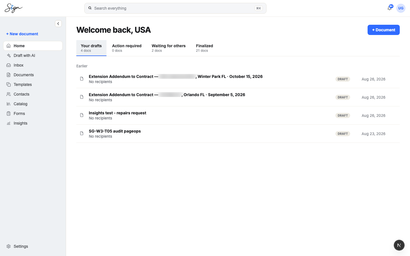 sAign product screenshot
